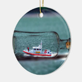 Schiff in einer Flaschen-Ozean-dekorativen Keramik Ornament (Links)