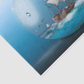 Schiff in einer Glühbirne Seidenpapier (Ausschnitt)