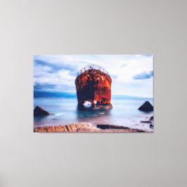 Schiff in einer Ocean Graveyard Leinwand Art
