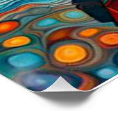 Schiff in Fjord 2 Poster (Ecke)