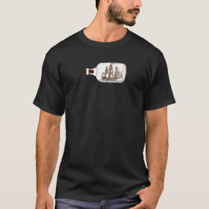 Schiff in Flaschen Vintages Schiff im Seeverkehr T-Shirt