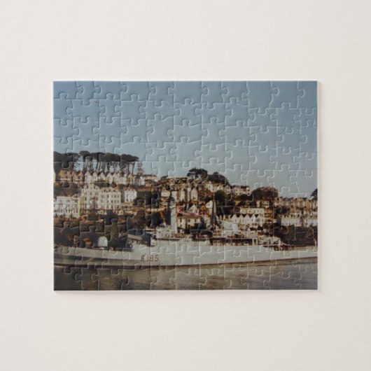 Schiff in Fowey Hafen Puzzle (Horizontal)