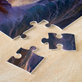 Schiff in Golden Sunset Storm Fantasy-Malerei Puzzle (Seite)
