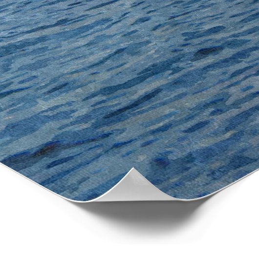 Schiff in Hafenmalerei angedockt Poster (Ecke)