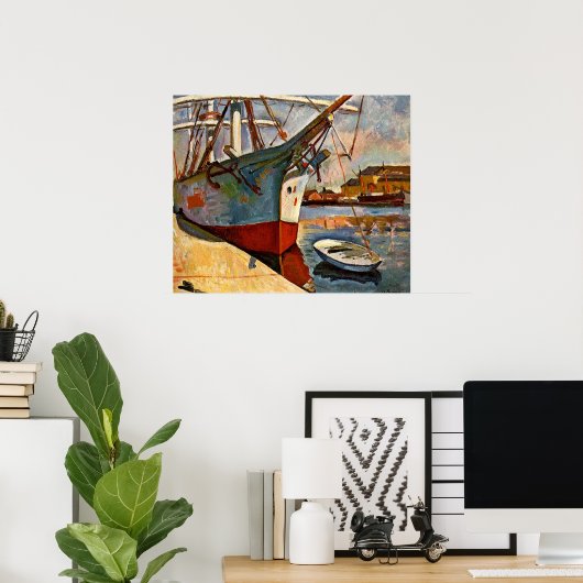 Schiff in Le Havre, Georges Braque, Poster (Heimbüro)
