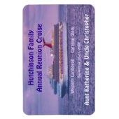 Schiff in Lila Hztl Stateroom Door Marker Magnet (Vertikal)