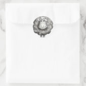 SCHIFF IN PENCIL RUNDER AUFKLEBER (Tasche)