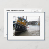 Schiff in Portsoy, Aberdeenshire, Schottland Postkarte (Vorne/Hinten)