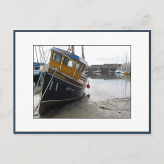 Schiff in Portsoy, Aberdeenshire, Schottland Postkarte
