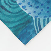 Schiff & Leuchtturm: Childish Watercolor Fleecedecke (Ecke)