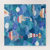 Schiff & Leuchtturm: Childish Watercolor Puzzle (Horizontal)