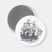 Schiff Magnet (Vorderseite/Rückseite)