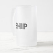 Schiff Mattglas Bierglas (Vorderseite Links)