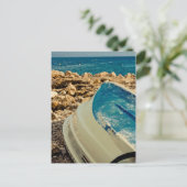 Schiff mit Meer im Hintergrund Postkarte (Stehend Vorderseite)