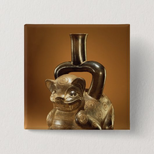 Schiff mit Puma, Chavin Kultur, c.90 BC Button (Vorderseite)