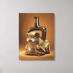 Schiff mit Puma, Chavin Kultur, c.90 BC Leinwanddruck