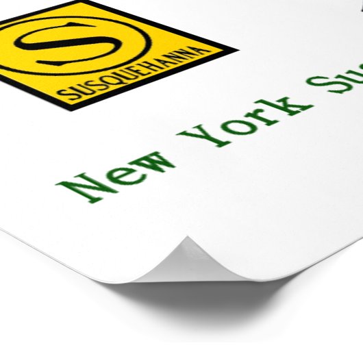 Schiff mit Susie Q, Bahnposter. Poster (Ecke)