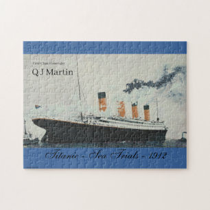 Schiff mit Vintagem Titanic Puzzle