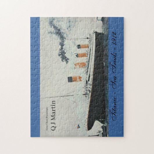 Schiff mit Vintagem Titanic Puzzle (Vertikal)