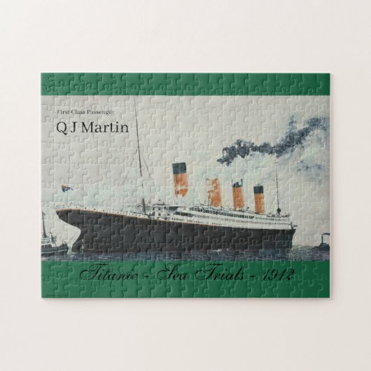 Schiff mit Vintagem Titanic Puzzle (Horizontal)