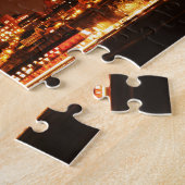 Schiff nachts in Stockholm, Schweden Puzzle (Seite)