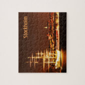 Schiff nachts in Stockholm, Schweden Puzzle (Vertikal)