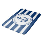Schiff Nautical Anchering Navy Custom Welcome Bard Badematte (Schrägansicht)