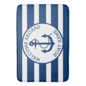 Schiff Nautical Anchering Navy Custom Welcome Bard Badematte (Vorderseite Vertikal)