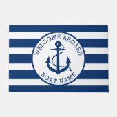Schiff Nautical Anchering Navy Custom Welcome Bard Fußmatte (Vorderseite)