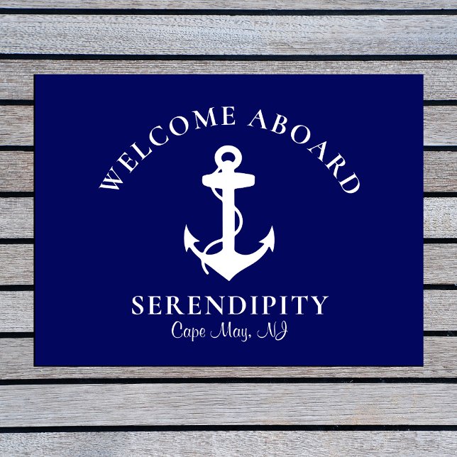 Schiff Nautical Anchering Navy Custom Welcome Bard Fußmatte (Von Creator hochgeladen)