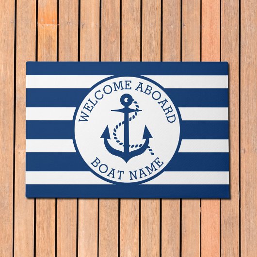 Schiff Nautical Anchering Navy Custom Welcome Bard Fußmatte