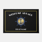Schiff Nautical Anchor Laurel Custom Willkommen an Fußmatte (Vorderseite)