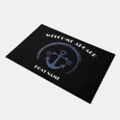 Schiff Nautical Anchor Laurel Custom Willkommen an Fußmatte (Schrägansicht)