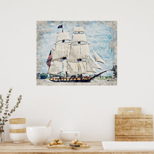 Schiff Nautical Schooner Poster