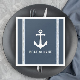 Schiff oder Familienname Nautischer Vintager Anker Serviette