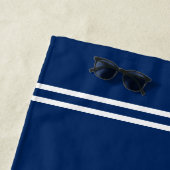 Schiff oder Name Nautical Classic Lighthouse Navy  Strandtuch (Beispiel)