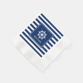 Schiff oder Name Schiff Rad Helm mit blauen Streif Serviette (Ecke)