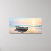 Schiff on a Calm Shore Leinwanddruck (Vorderseite)