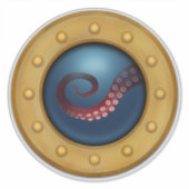 Schiff Porthole Octopus Kinderzimmer Wassersport Aufkleber (Vorderseite)