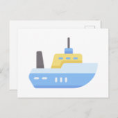 Schiff Postkarte (Vorne/Hinten)