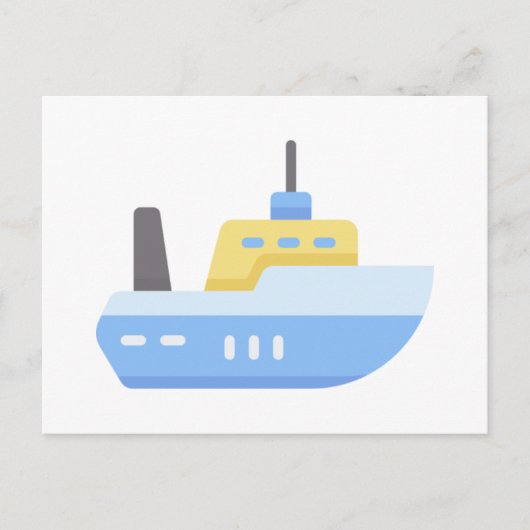 Schiff Postkarte (Vorderseite)