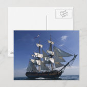Schiff Postkarte (Vorne/Hinten)