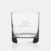 Schiff-Rad für die blaue Marine Whiskyglas (Rückseite)