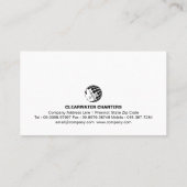 Schiff-Schiff-Charta Fischerei Visitenkarte (Rückseite)