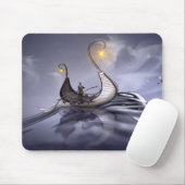 Schiff Schiff Schiff Kristallwasser Viking Lamp Bi Mousepad (Mit Mouse)