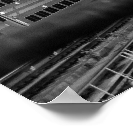 Schiff Schwarz/Weiß NYC Poster (Ecke)