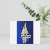 Schiff Senior Segelboot. Postkarte (Stehend Vorderseite)