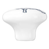 Schiff Ship Wheel an der Küste von Blue Beach Hous Keramikknauf (Seitenansicht)