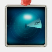 Schiff Sonar erkennt Kraken Sea Monster Ornament Aus Metall (Vorne)