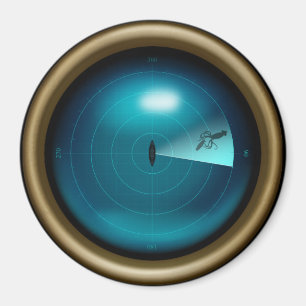 Schiff Sonar Riesenkrake Kraken Steampunk Nautilus Magnet